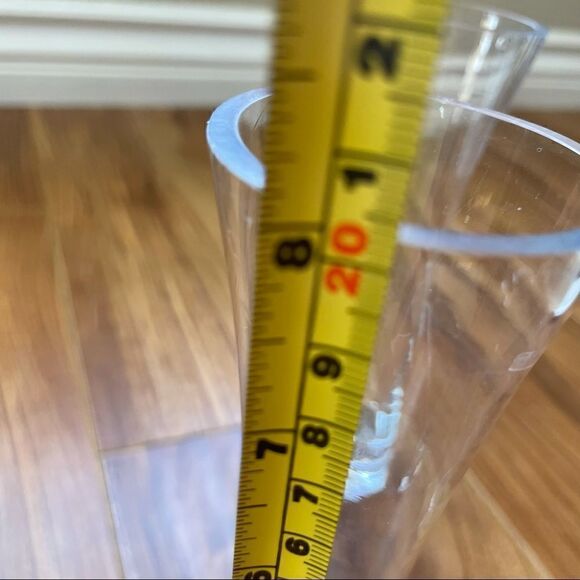 Set of 3 Narrow Fluted Glass Vases - Picture 7 of 7